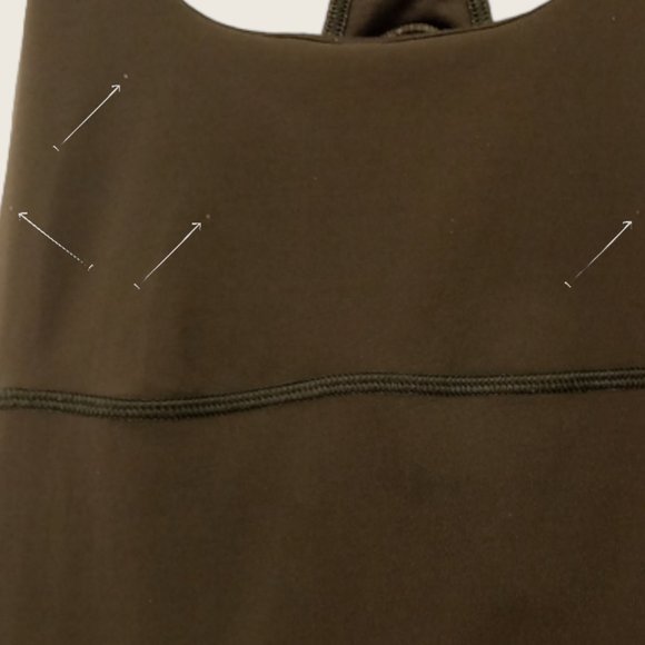 Lululemon Olive Green and Camo Racer Back Tank Top Women Size 6 - Picture 7 of 7